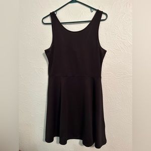 H&M Divided Black Tank Open Circle Back Dress
